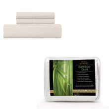 Load image into Gallery viewer, Royal Comfort Bed Set 1 x 1000 Thread Count Quilt Cover Set And 1 x Bamboo Quilt