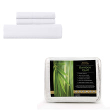 Load image into Gallery viewer, Royal Comfort Bed Set 1 x 1000 Thread Count Quilt Cover Set And 1 x Bamboo Quilt
