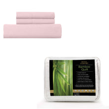 Load image into Gallery viewer, Royal Comfort Bed Set 1 x 1000 Thread Count Quilt Cover Set And 1 x Bamboo Quilt