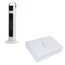 Load image into Gallery viewer, Royal Comfort Winter Warmer Set Comfort Electric Blanket + Pursonic Tower Heater