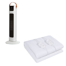 Load image into Gallery viewer, Royal Comfort Winter Warmer Set Comfort Electric Blanket + Pursonic Tower Heater