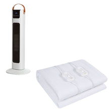 Load image into Gallery viewer, Royal Comfort Winter Warmer Set Comfort Electric Blanket + Pursonic Tower Heater