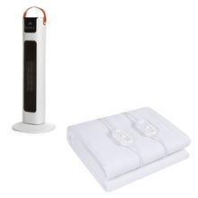 Load image into Gallery viewer, Royal Comfort Winter Warmer Set Comfort Electric Blanket + Pursonic Tower Heater