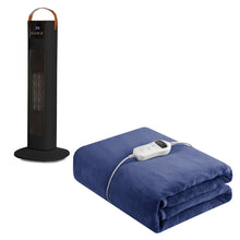 Load image into Gallery viewer, Royal Comfort Winter Warmers Set 1 x Heated Throw + 1 x Pursonic Tower Heater