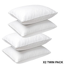 Load image into Gallery viewer, Royal Comfort Duck Feather Down Pillows 50 x 75cm Set Hotel Quality 4 Pack