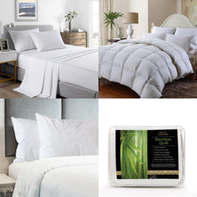 Load image into Gallery viewer, Royal Comfort 350GSM Bamboo Quilt, 2000TC Sheet Set And 2 Pack Duck Pillows Set