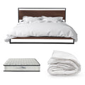 Royal Comfort Azure Bed Frame and Comforpedic Mattress and 250GSM Bamboo Quilt Set