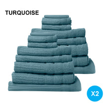 Load image into Gallery viewer, Royal Comfort Cotton Eden Towel Set 600GSM Luxurious Absorbent