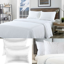 Load image into Gallery viewer, Bamboo Blend Sheet Set+Duck Down Pillows+Silk Pillowcase Bundle Queen