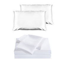 Load image into Gallery viewer, 2000 Thread Count 4 Piece Sheet Set And Bonus Twin Pack Satin Pillowcases
