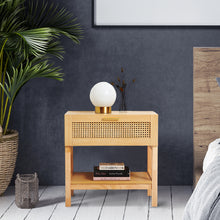 Load image into Gallery viewer, Casa Decor Santiago Rattan Bedside Table Drawers Nightstand Cabinet x 2