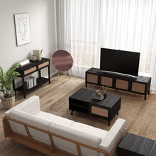 Load image into Gallery viewer, Casa Decor Tulum Rattan 3 Piece Living Room Set Console Coffee Table TV Unit