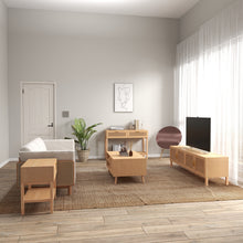 Load image into Gallery viewer, Casa Decor Santiago Rattan 4 Piece Home Set Console Coffee Side Table TV Unit