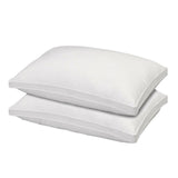Royal Comfort Luxury Bamboo Blend Gusset Pillow 4cm Twin Pack Support