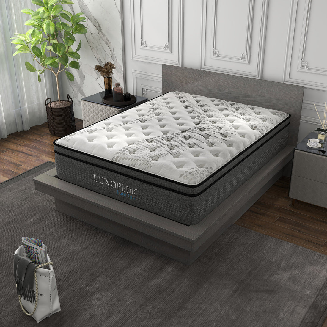 Royal Comfort Luxopedic 5-Zone Pocket Spring Euro Top Memory Foam Mattress
