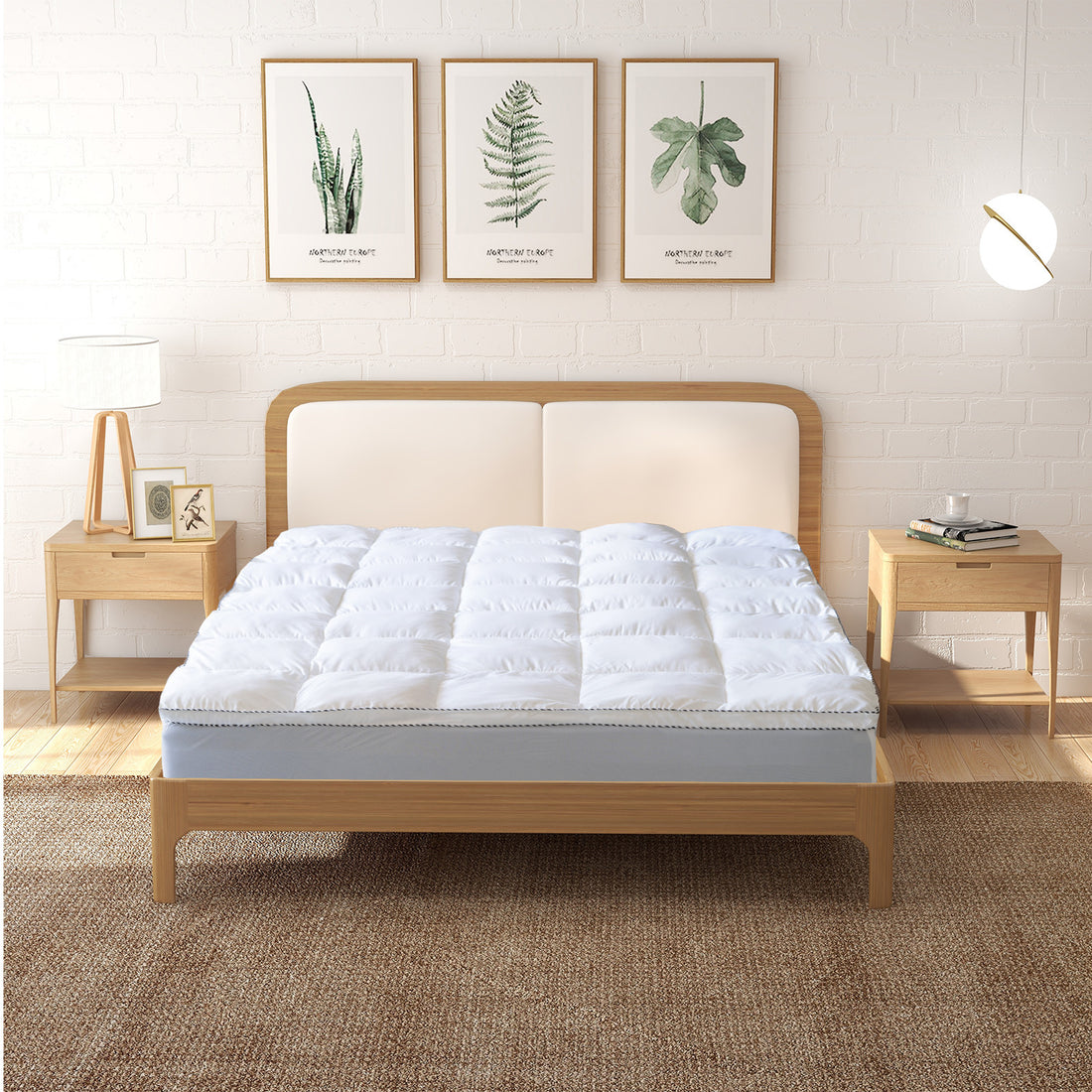 Royal Comfort 1000GSM Luxury Bamboo Fabric Gusset Mattress Topper Pad Cover