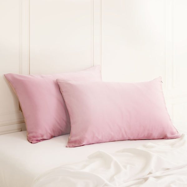 Royal Comfort Mulberry Soft Silk Luxurious Hypoallergenic Pillowcase Twin Pack
