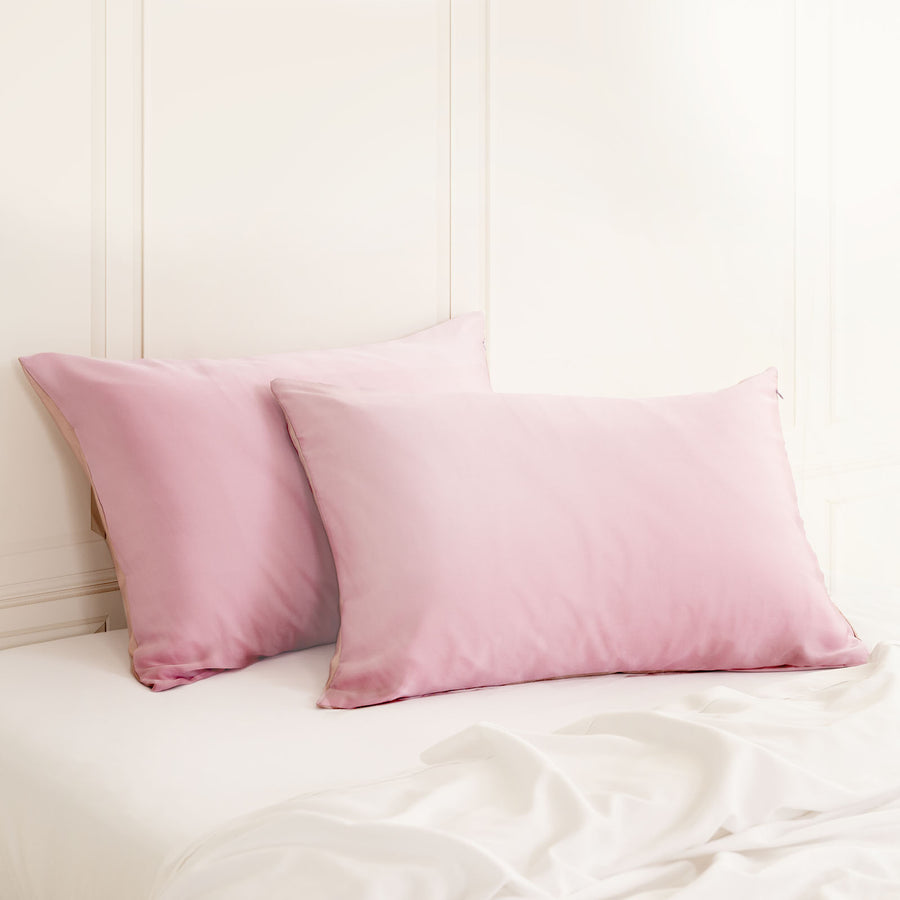 Royal Comfort Mulberry Soft Silk Luxurious Hypoallergenic Pillowcase Twin Pack