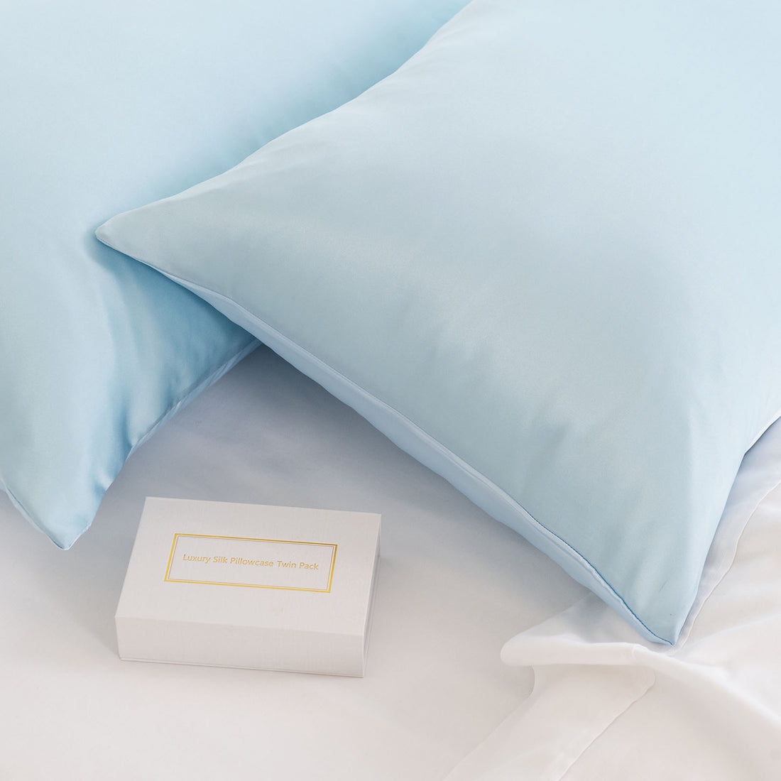 Royal Comfort Mulberry Silk Hypoallergenic Pillowcase Twin Pack