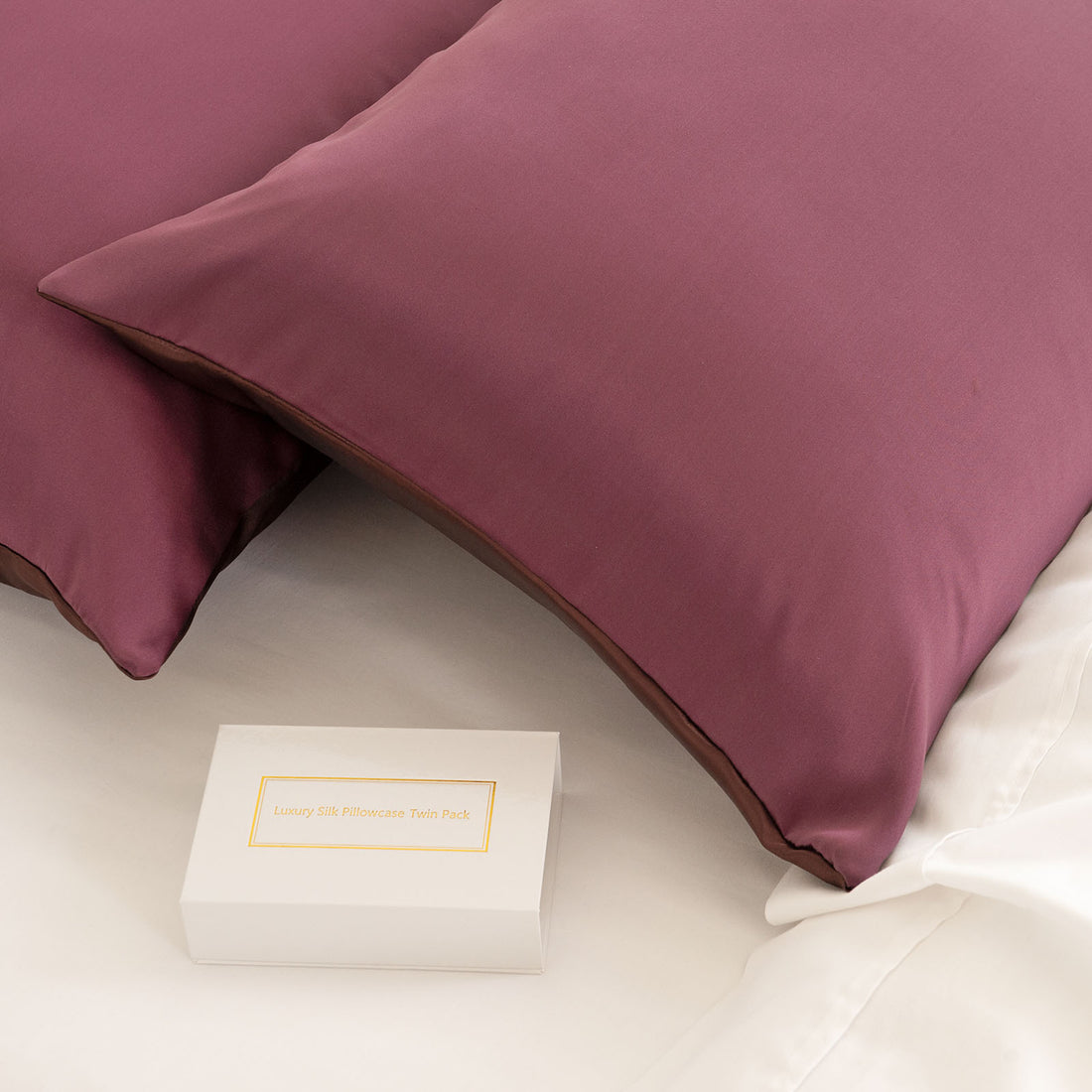 Royal Comfort Mulberry Silk Hypoallergenic Pillowcase Twin Pack