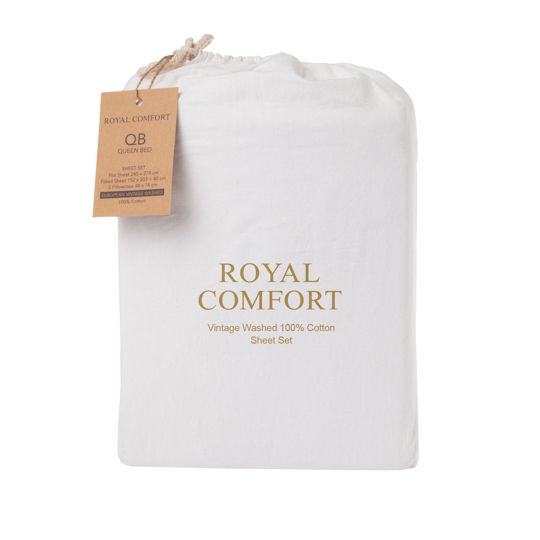 Royal Comfort Vintage Wash 100% Cotton Sheet Set Soft Washed Bedding