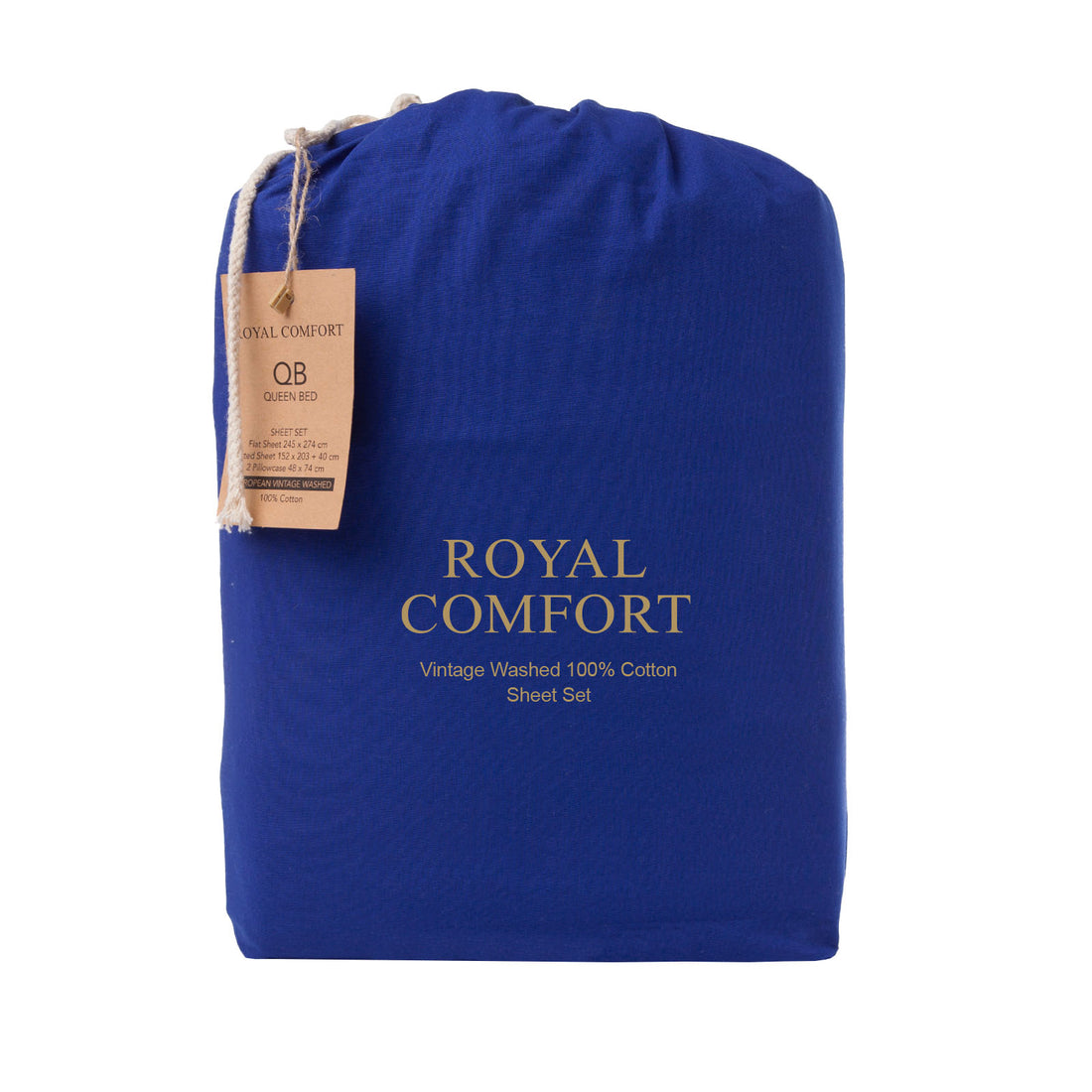 Royal Comfort Vintage Wash 100% Cotton Sheet Set Soft Washed Bedding