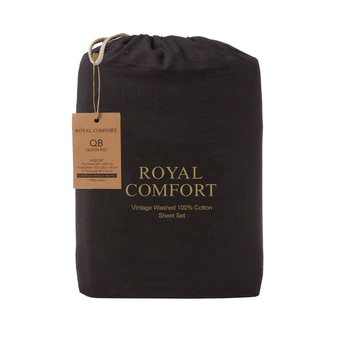 Royal Comfort Vintage Wash 100% Cotton Sheet Set Soft Washed Bedding