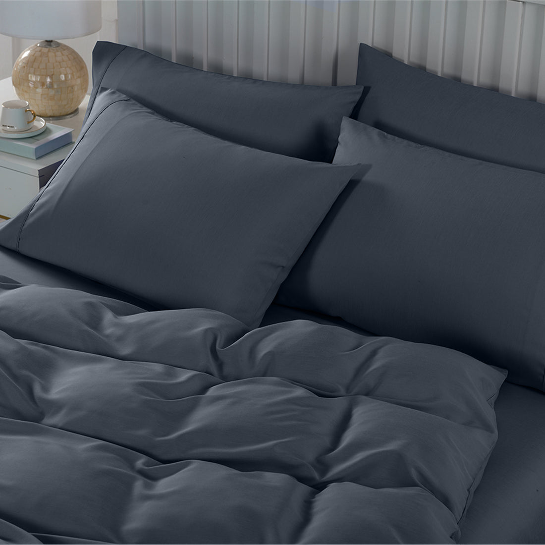 Royal Comfort 2000TC Bamboo Cooling 6 Piece Sheet Quilt Cover Set
