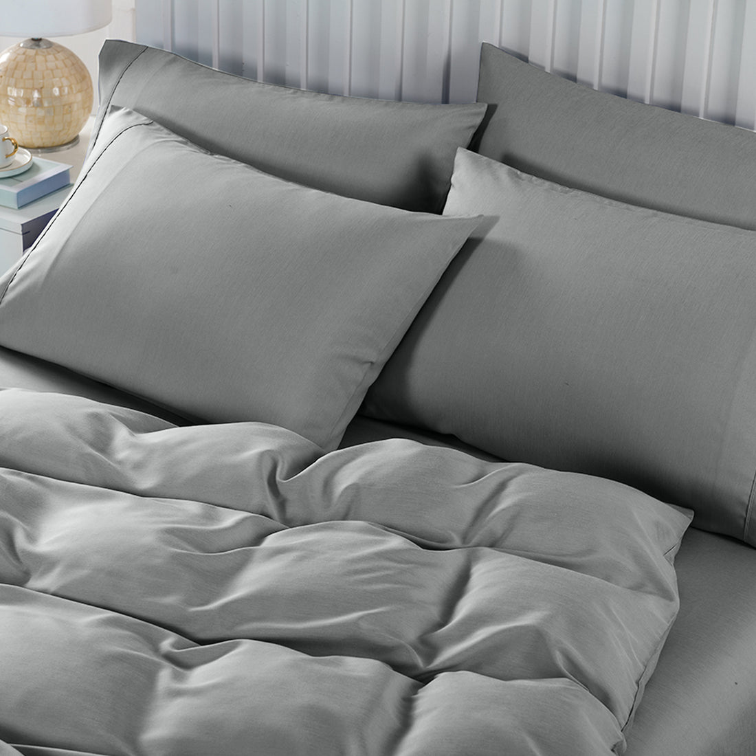 Royal Comfort 2000TC Bamboo Cooling 6 Piece Sheet Quilt Cover Set