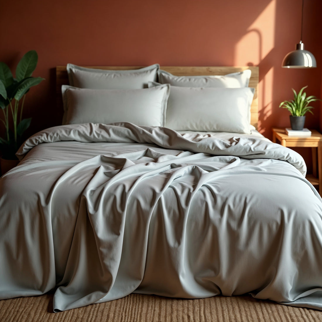 Royal Comfort 1000TC Bamboo Cotton Sheet and Quilt Cover Complete Set