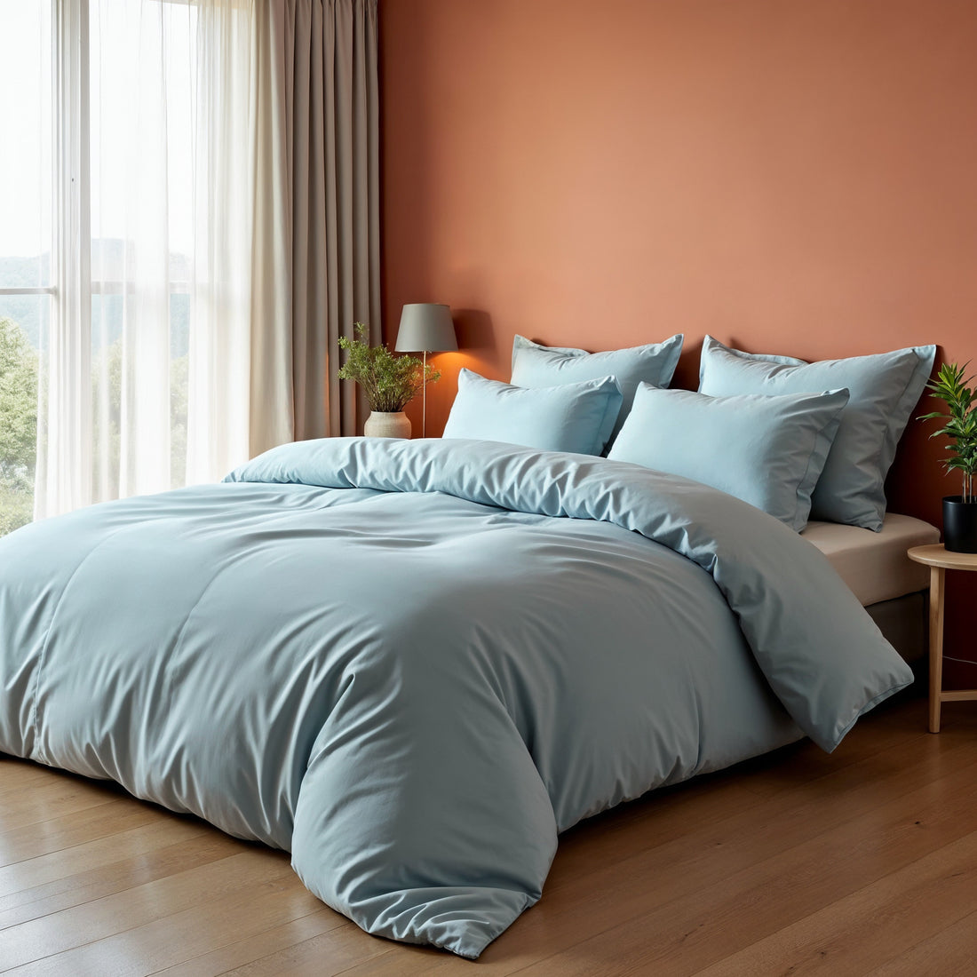 Royal Comfort 1000TC Bamboo Cotton Sheet and Quilt Cover Complete Set