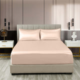 Royal Comfort Satin Sheet Set 3 Piece Fitted Pillowcase Silky Smooth