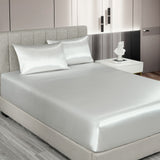 Royal Comfort Satin Sheet Set 3 Piece Fitted Pillowcase Silky Smooth