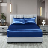 Royal Comfort Satin Sheet Set 3 Piece Fitted Pillowcase Silky Smooth