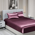 Royal Comfort Satin Sheet Set 3 Piece Fitted Pillowcase Silky Smooth