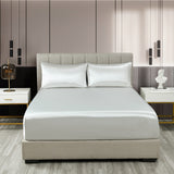 Royal Comfort Satin Sheet Set 3 Piece Fitted Pillowcase Silky Smooth