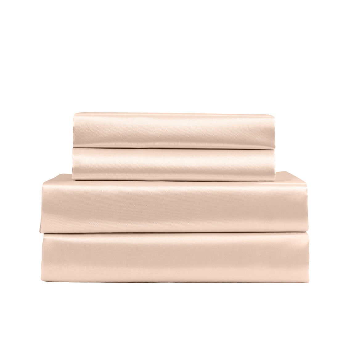 Royal Comfort Satin Sheet Set 4 Piece Fitted Flat Pillowcases Silky
