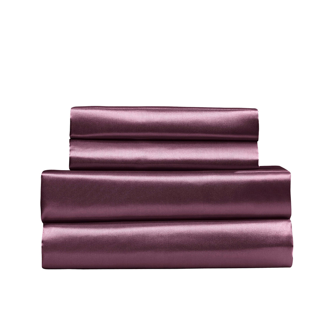 Royal Comfort Satin Sheet Set 4 Piece Fitted Flat Pillowcases Silky