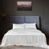 Royal Comfort Satin Sheet Set 4 Piece Fitted Flat Pillowcases Silky