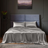 Royal Comfort Satin Sheet Set 4 Piece Fitted Flat Pillowcases Silky