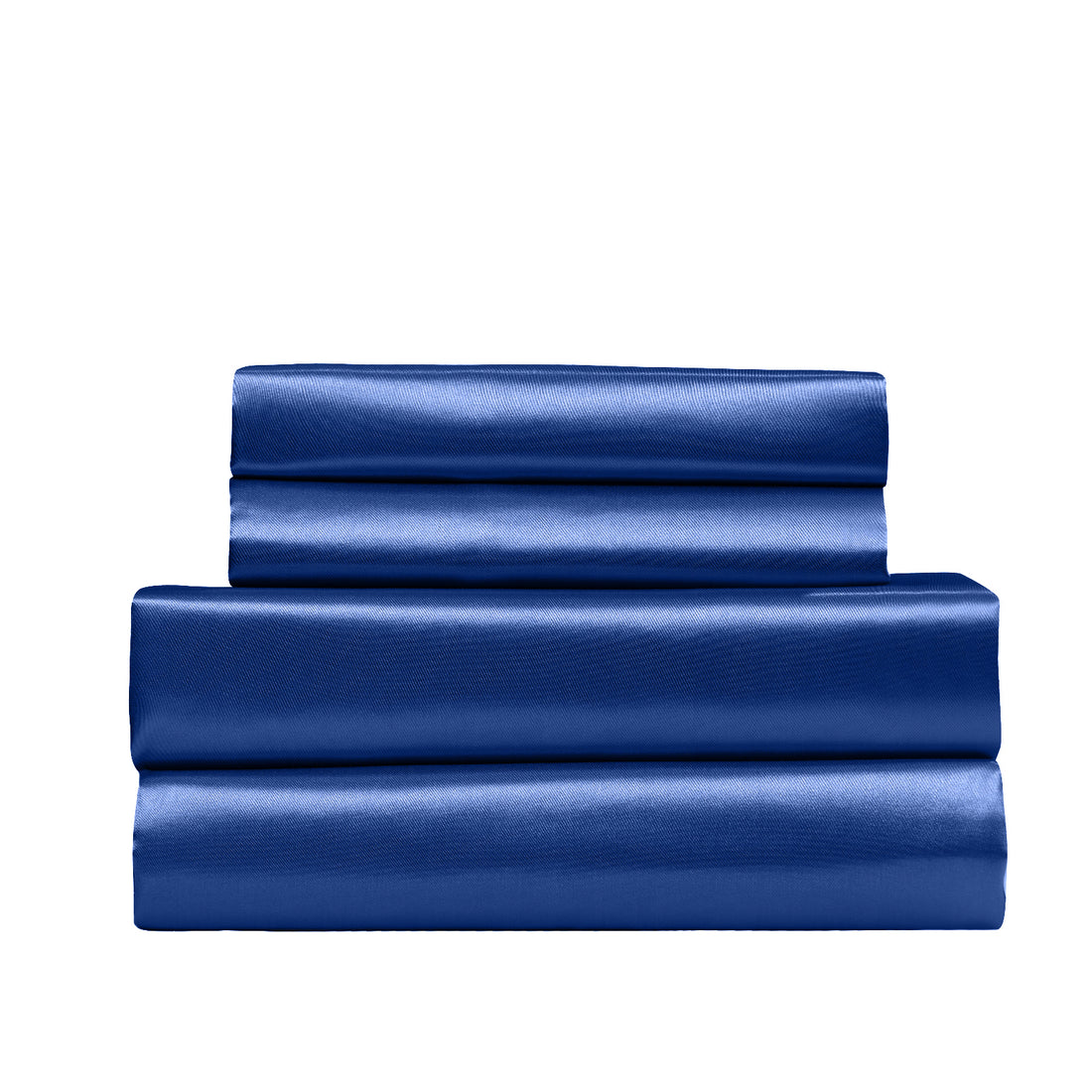 Royal Comfort Satin Sheet Set 4 Piece Fitted Flat Pillowcases Silky