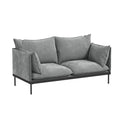 Casa Decor Camilla Luxury Upholstered Fabric Sofa 2 Seater Light Grey