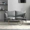 Casa Decor Camilla Luxury Upholstered Fabric Sofa 2 Seater Light Grey