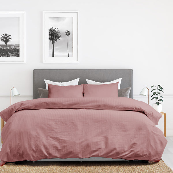 Royal Comfort Kensington 1200TC 100% Cotton Stripe Quilt Cover Set
