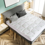 Royal Comfort 1000GSM Luxury Bamboo Covered Mattress Topper Ball Fibre Gusset