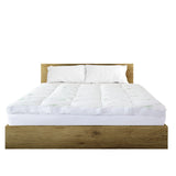 Royal Comfort 1000GSM Luxury Bamboo Covered Mattress Topper Ball Fibre Gusset