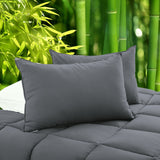 Royal Comfort Bamboo Charcoal Pillow Hotel Quality Twin Pack Charcoal