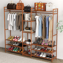 Load image into Gallery viewer, Milano Decor Multifunctional Bamboo Clothes Rack Storage Stand Organiser
