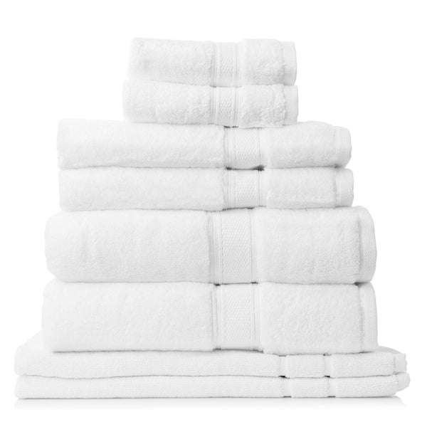 Royal Comfort Towel 8 Piece Set 100% Cotton Zero Twist Luxury Plush Soft