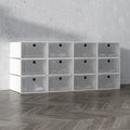 Casa Decor 12-Piece Stackable Transparent Shoe Organiser Set